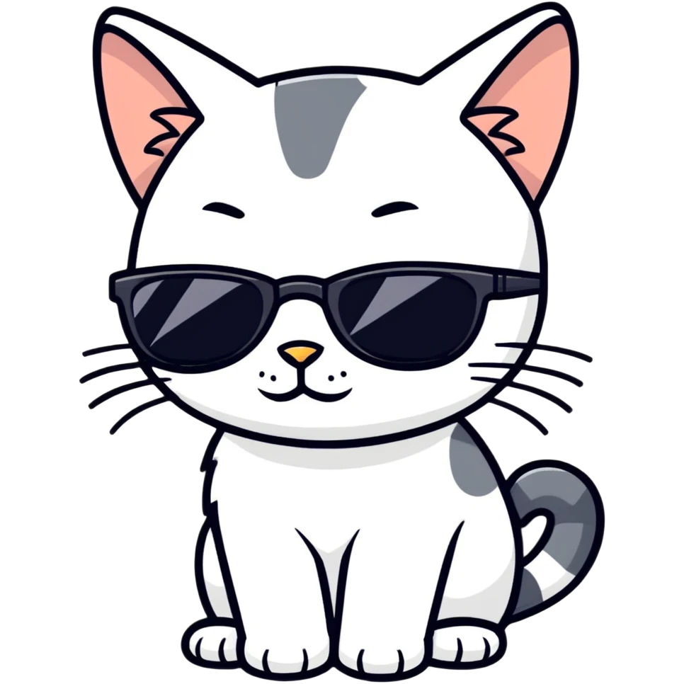 Cat with sunglasses emoji