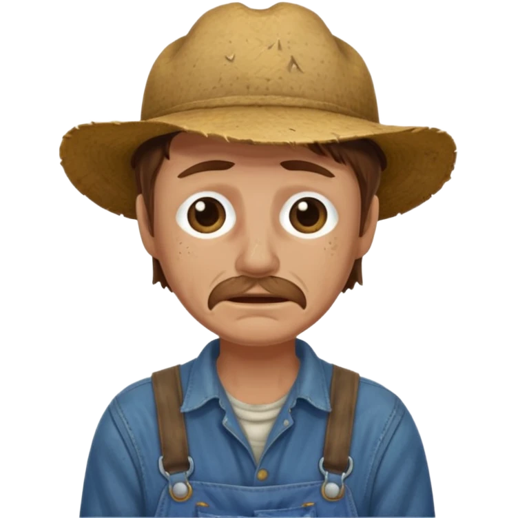 crying farmer emoji