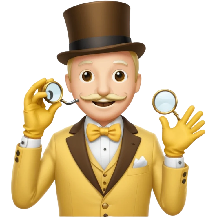The monopoly fella with a monocle and yellow emoji