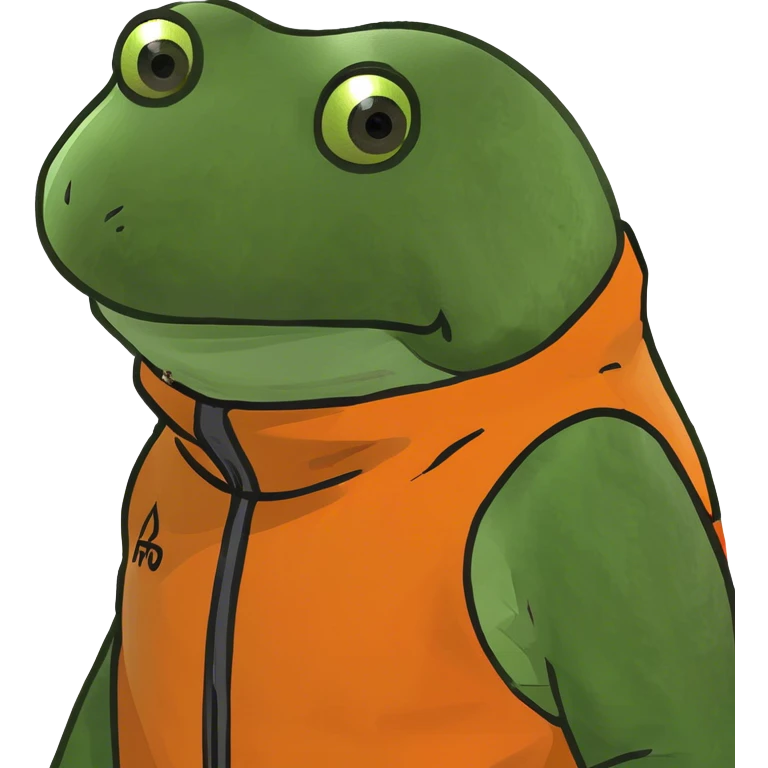 in an orange hazmat suit emoji