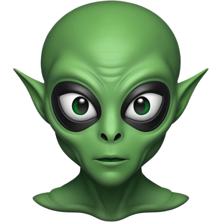 an alien with mask and 
 emoji
