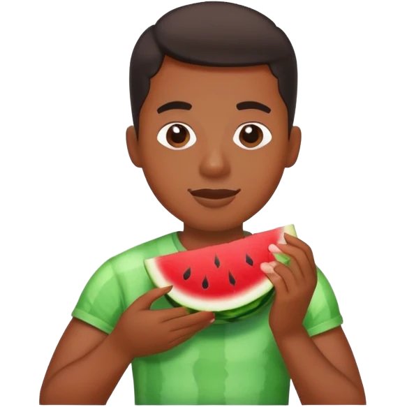 Black person eating watermelon and koolaid emoji