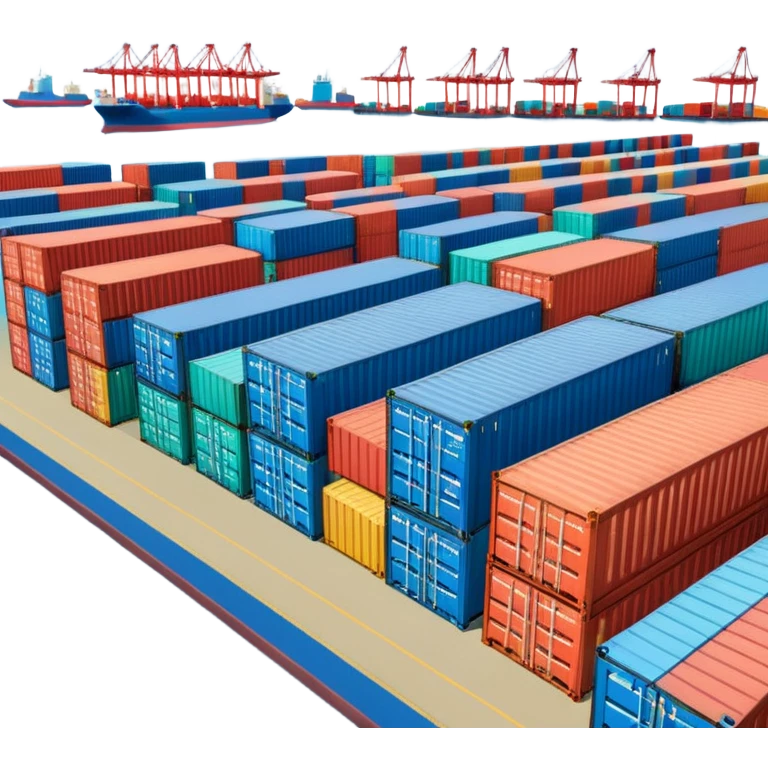 Container terminal on land. emoji