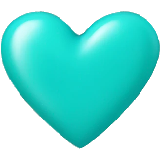 Turquoise heart ￼ emoji