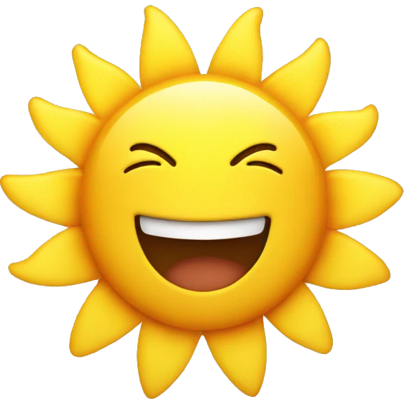 A happy sun emoji emoji