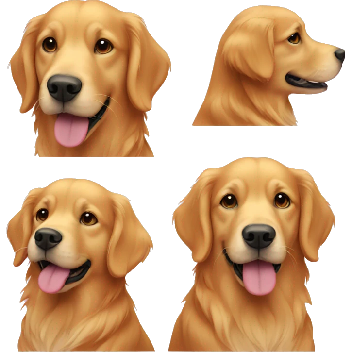 Pink golden retriever  emoji