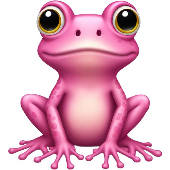 pretty pink frog emoji