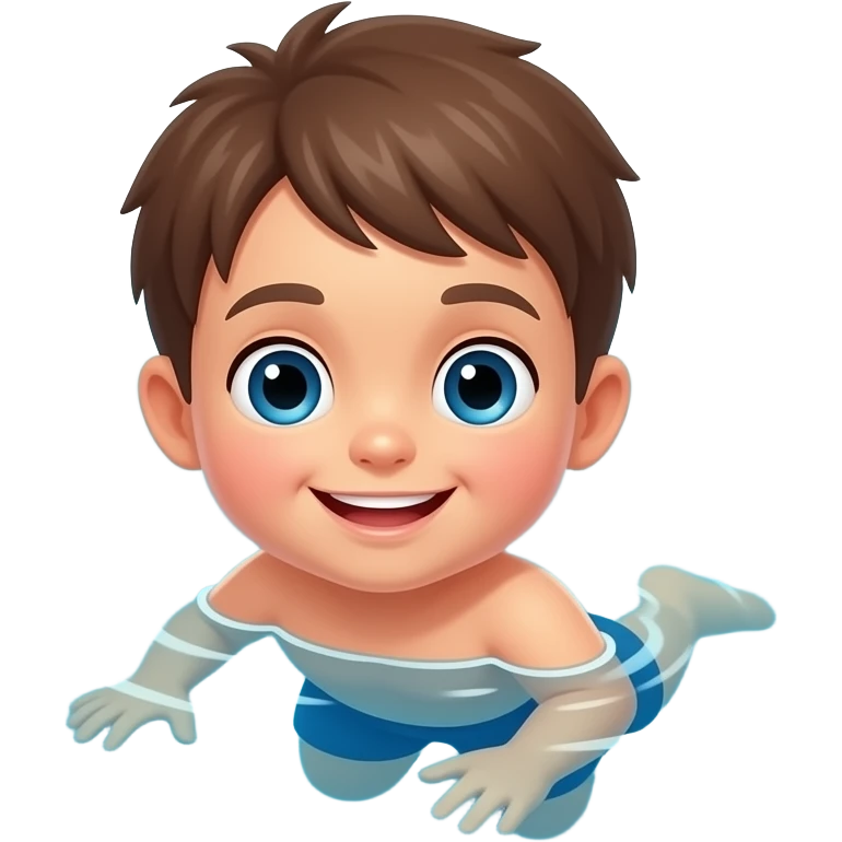 child swimming in pool emoji