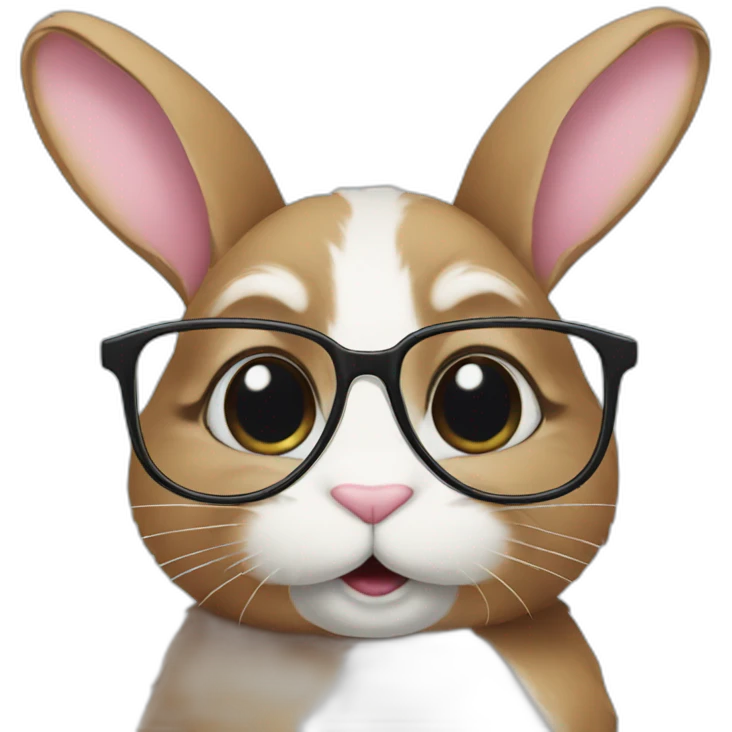 bunny with glasses emoji