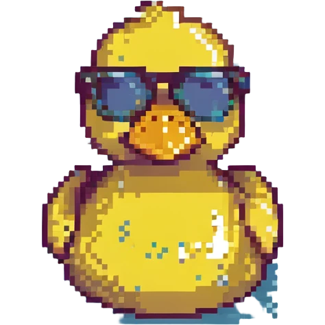 Rubber duck wearing sun glasses emoji