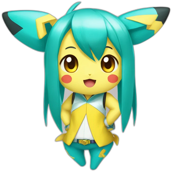 pikachu-and-hatsune-miku emoji
