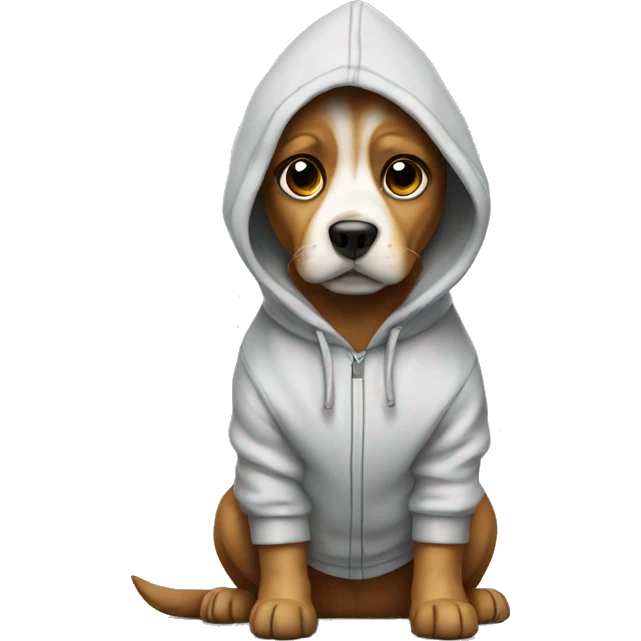 dog wearing a hoodie emoji
