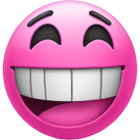 pink tennis ball have smile face emoji