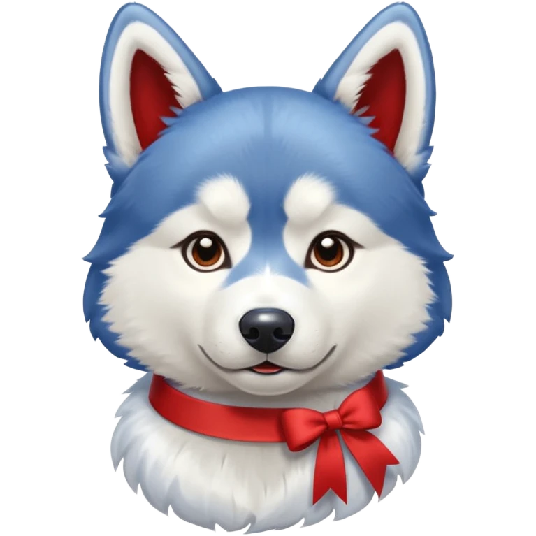husky with head ribbon and shirt emoji