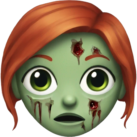 red head girl zombie emoji