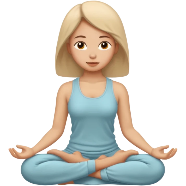 mulher meditando emoji