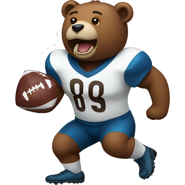 bear playing football emoji