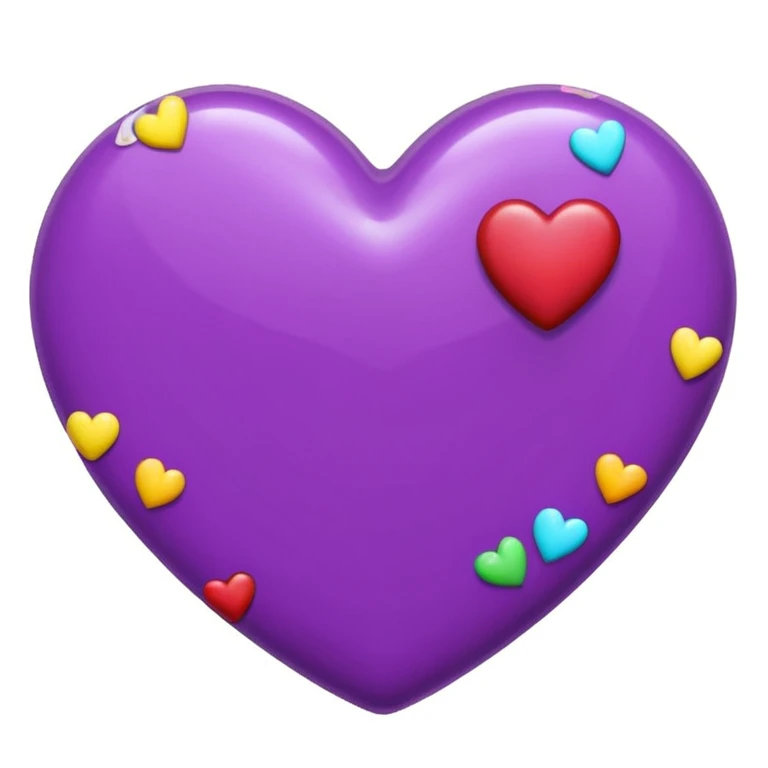 purple heart with a candy pattern emoji