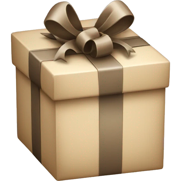 Beige Christmas gift emoji