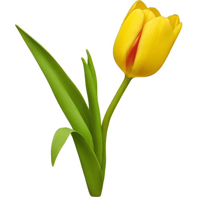 Tulipan amarillo con un corazon  emoji