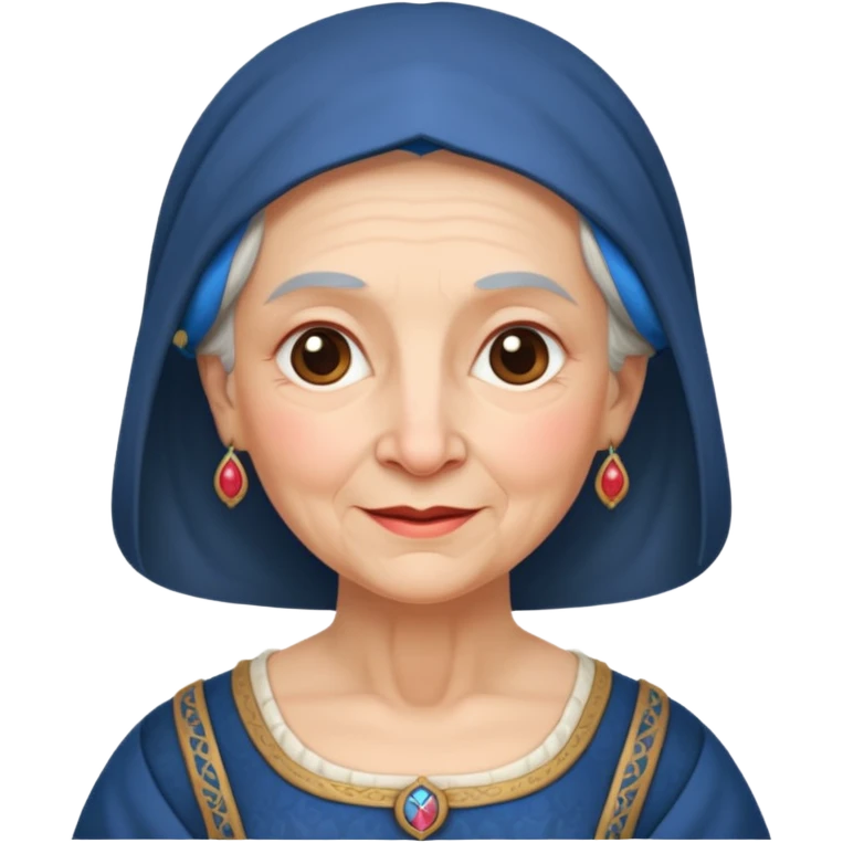 The kind and amiable grandmother in medieval fairy tales emoji