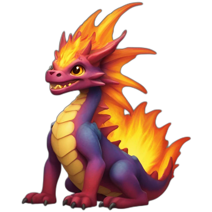 Dracaufeu chromatique emoji