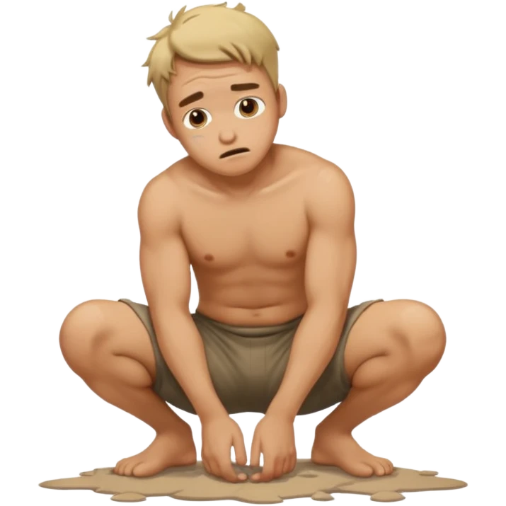 man pooping on floor emoji