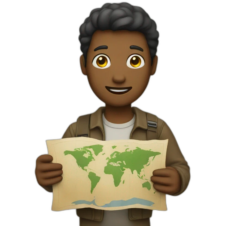 holding a map emoji