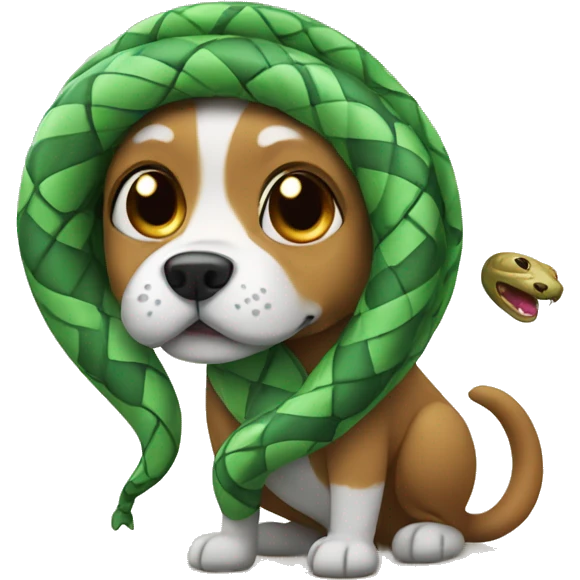 dog with snake costume emoji