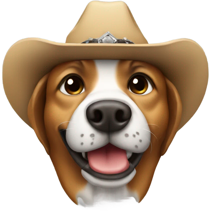Dog wearing cowboy hat emoji