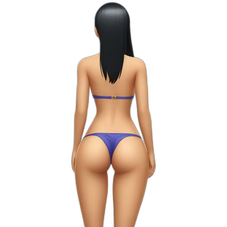 nico robin full body pawg extreme micro bikini back focus emoji