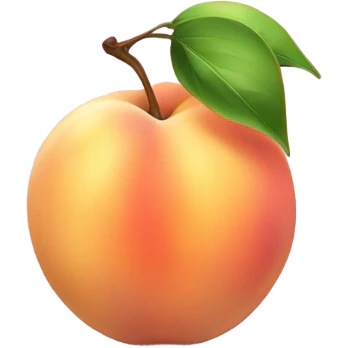 Create a glazed peach emoji emoji