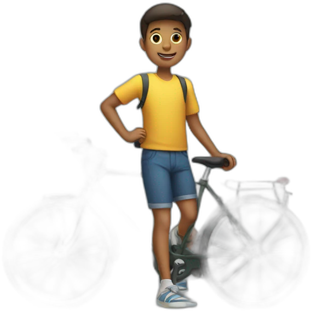 A BOY WITH A BICYCLE emoji