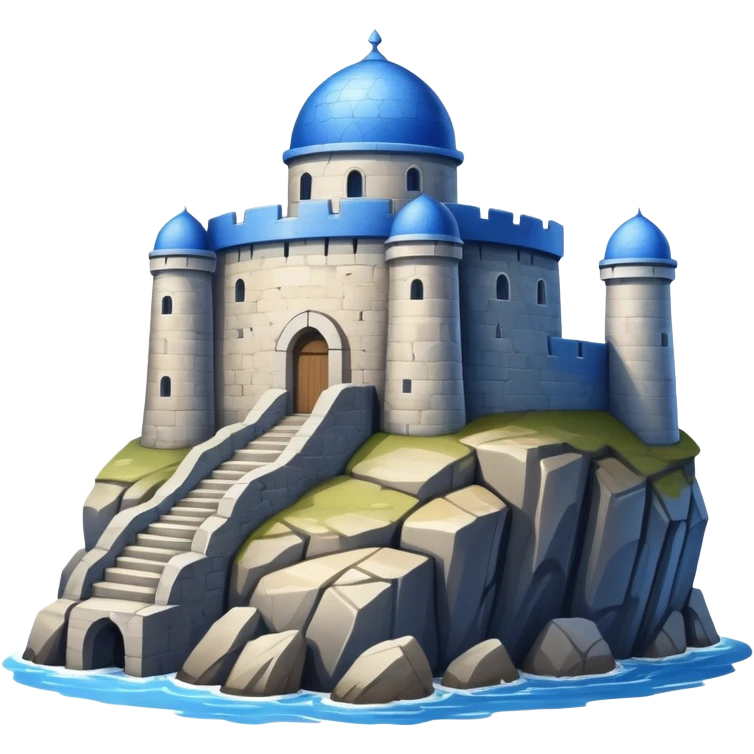 blue-domed fortress on the rock emoji