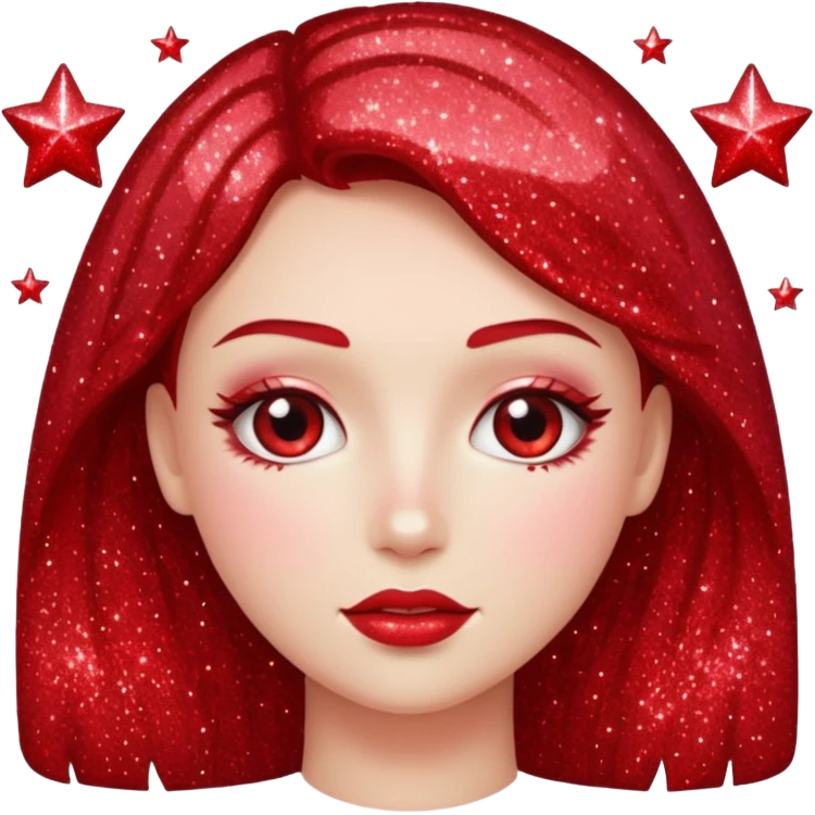 Recrutador Vermelho Glitter emoji