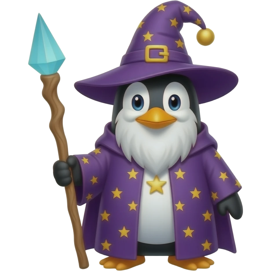 Penguin Wizard emoji
