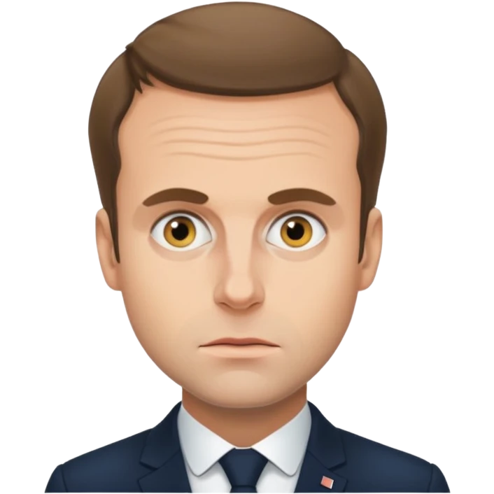 Macron, malade emoji
