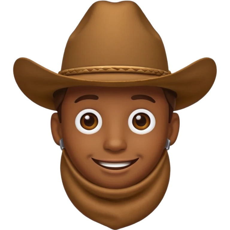 Poop emoji wearing a cowboy hat emoji