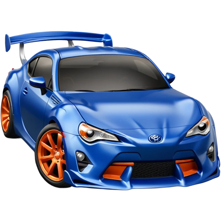 Hot wheel, hot rod, Toyota 86, dark blue, rear spoiler, tooned  emoji