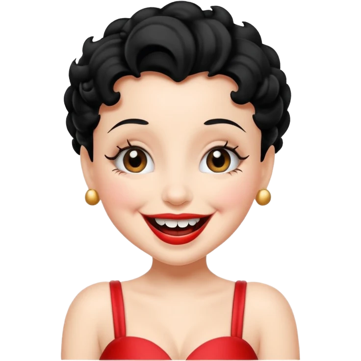 Betty boop laughing emoji