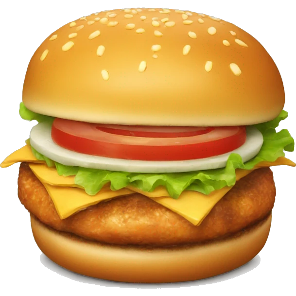 Un Burger au poulet emoji