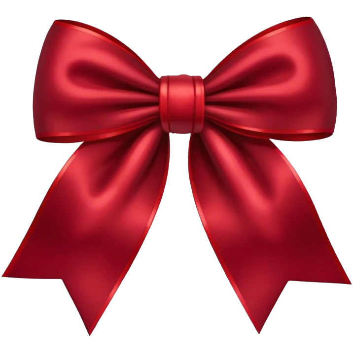 dark red bow emoji