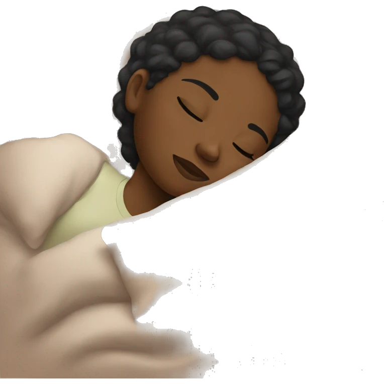 Black girl sleeping  emoji