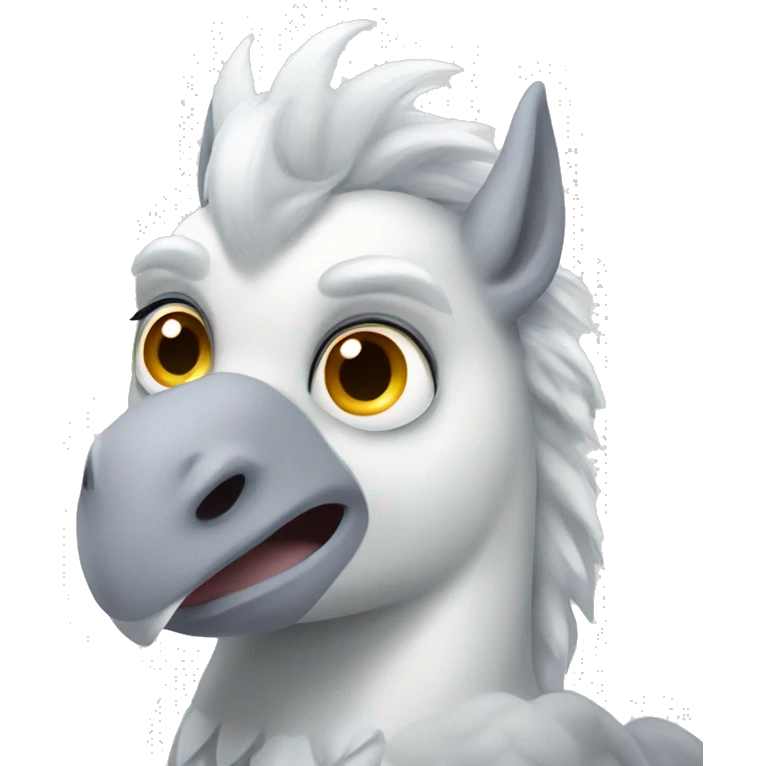 White hippogriff emoji
