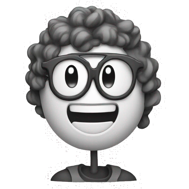 A cartoon guy made out of ink with an egg machine game emoji