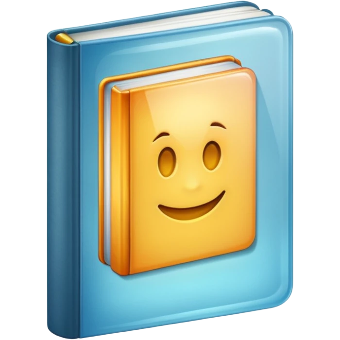 Realistic glass book see through  emoji