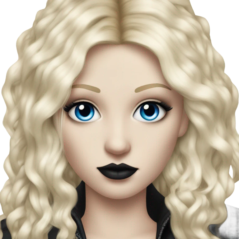hyper realistic goth blonde blue eyes victoria secret model emoji