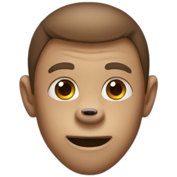 An emoji with a monkey face emoji