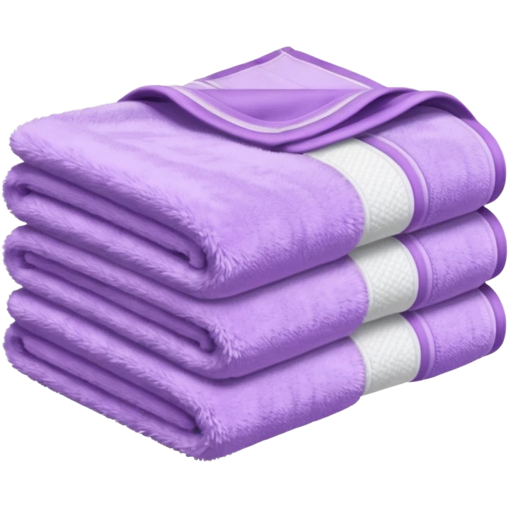  lilac purple cotton towels emoji