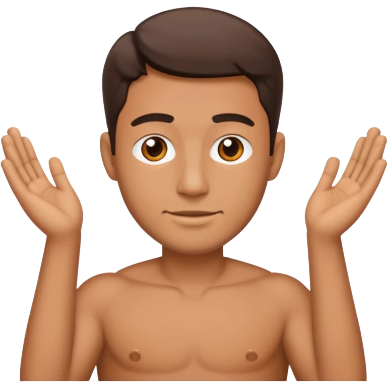 Man with short arms emoji